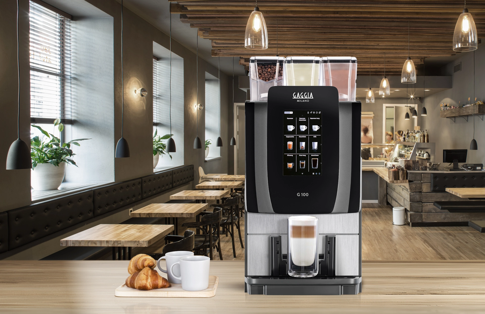 The GAGGIA G100 Fresh Milk in situ