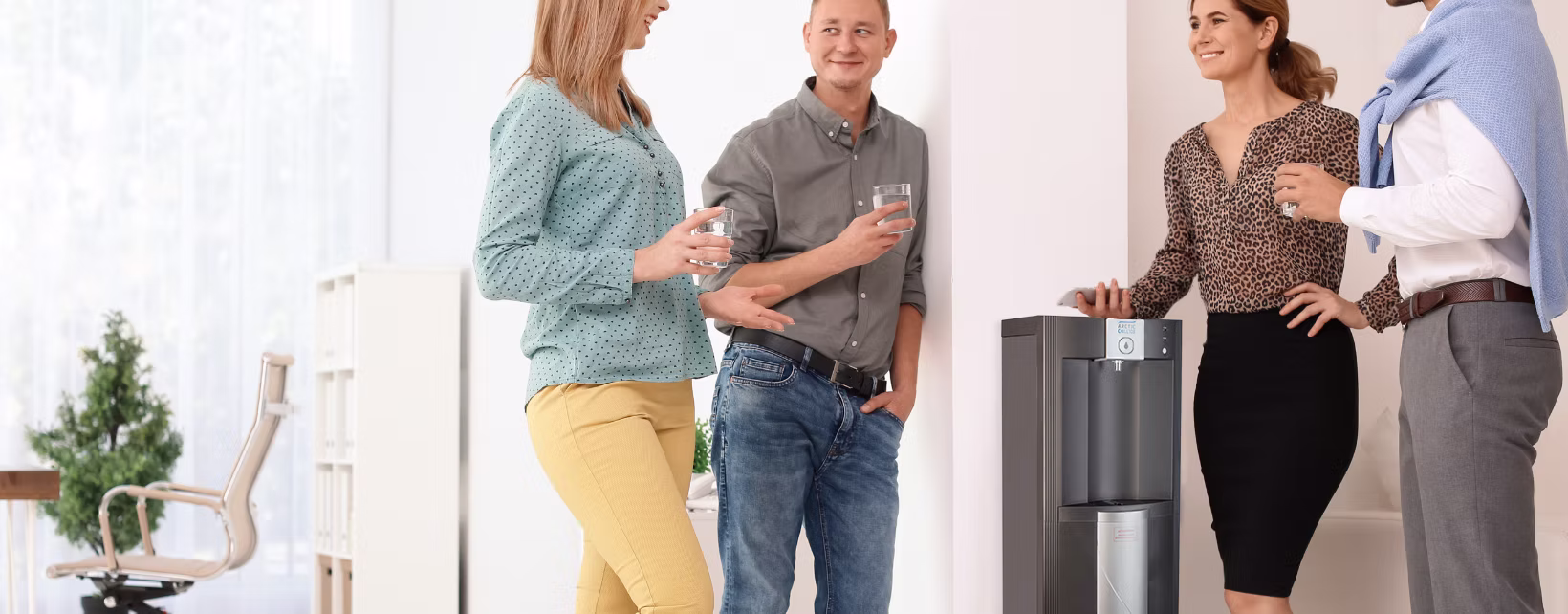 The ArcticChill 109 Water Cooler, Ambient & Chilled (Floor Standing) in situ
