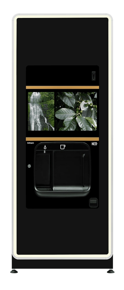 Photo of the Neo Q Coffee machine and water fountain