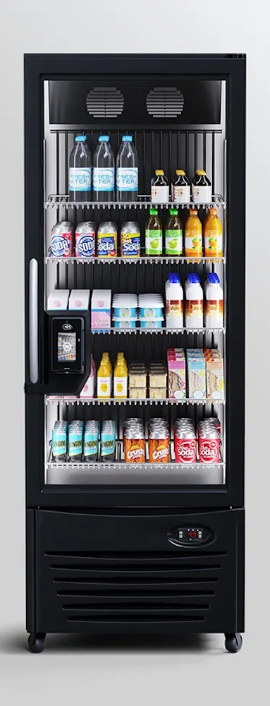 Photo of the PicoCooler Vision + Ambient Cabinet Smart Micromarket Fridge + Ambient