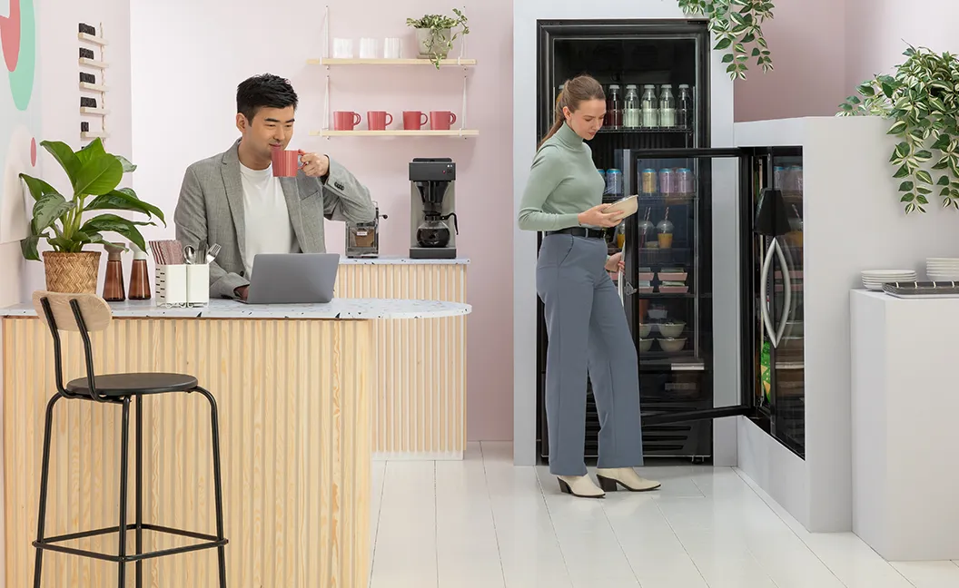 The Stockwell Smart Micromarket Fridge in situ